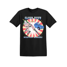 Load image into Gallery viewer, CLOWN TOWN T-SHIRT (BLACK)