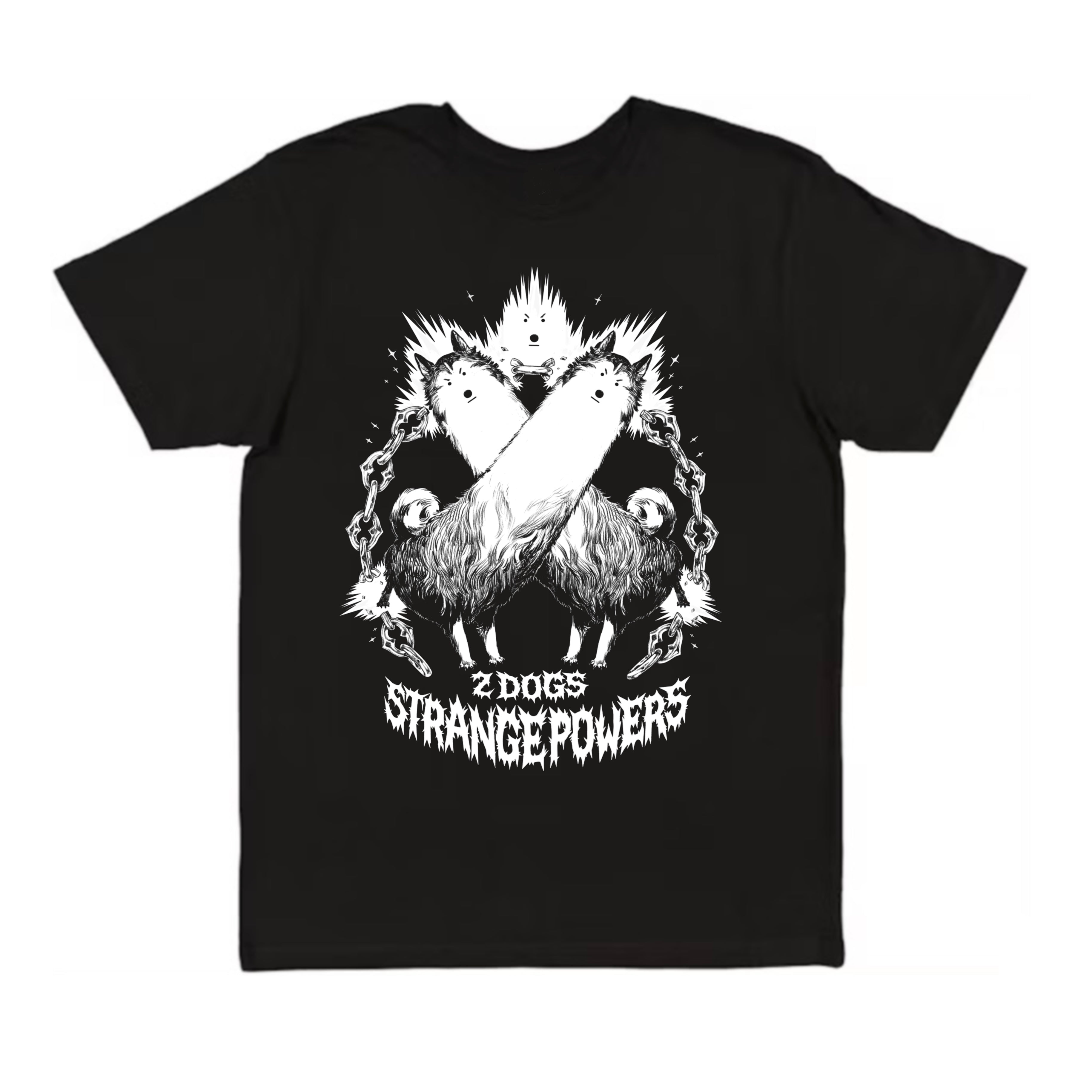 2 DOGS STRANGE POWERS T-SHIRT